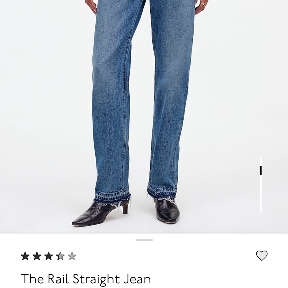 Madewell The Rail Straight Jean - Reston wash - Picture 4 of 16